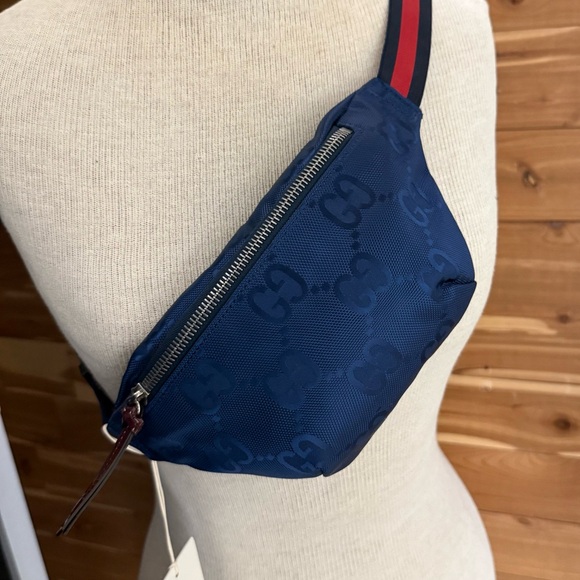 Gucci Navy Monogram Belt bag - Picture 1 of 9